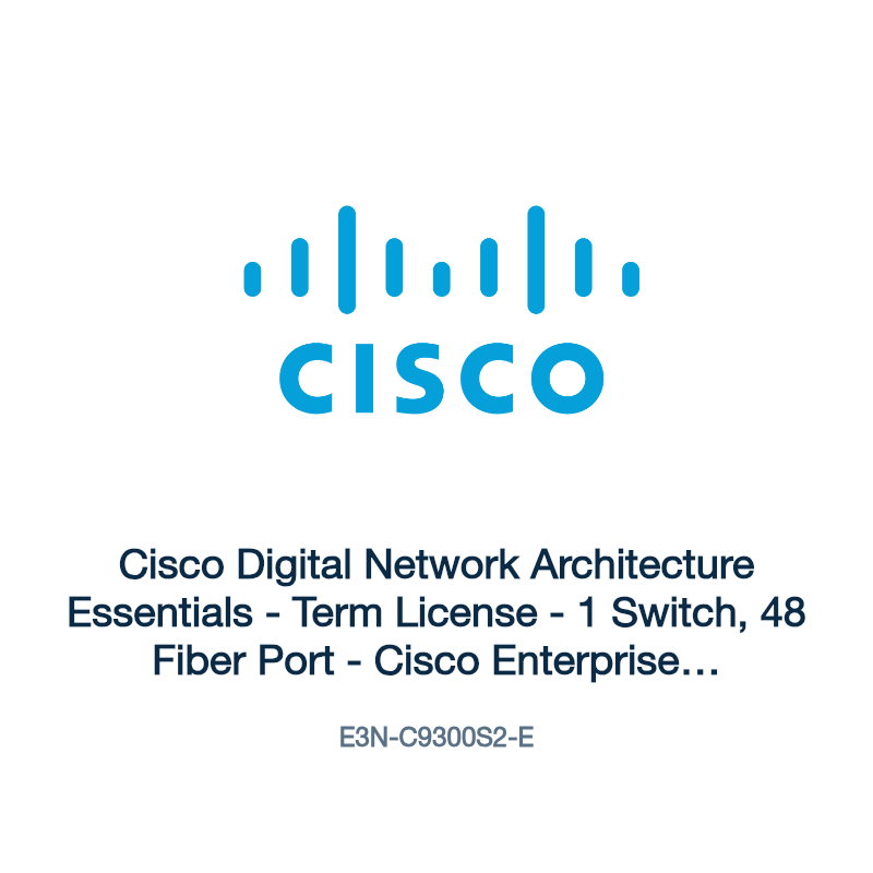E3N-C9300S2-E: Cisco Digital Network Architecture Essentials
