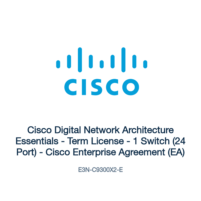 E3N-C9300X2-E: Cisco Digital Network Architecture Essentials