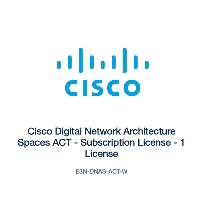 E3N-DNAS-ACT-W: Cisco Digital Network Architecture Spaces ACT