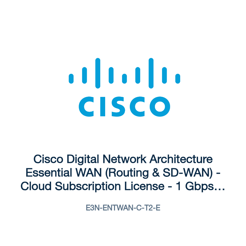 E3N-ENTWAN-C-T2-E: Cisco Digital Network Architecture Essential WAN (Routing & SD-WAN)