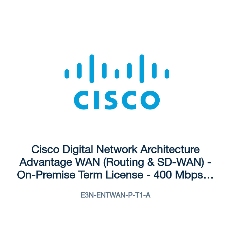 E3N-ENTWAN-P-T1-A: Cisco Digital Network Architecture Advantage WAN (Routing & SD-WAN)