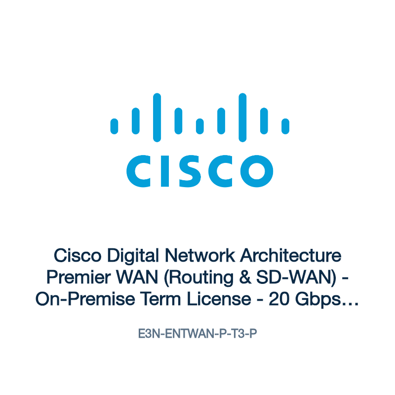 E3N-ENTWAN-P-T3-P: Cisco Digital Network Architecture Premier WAN (Routing & SD-WAN)