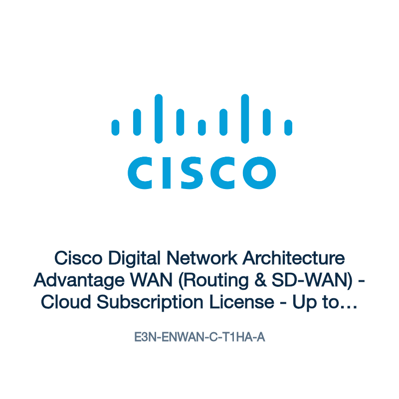 E3N-ENWAN-C-T1HA-A: Cisco Digital Network Architecture Advantage WAN (Routing & SD-WAN)