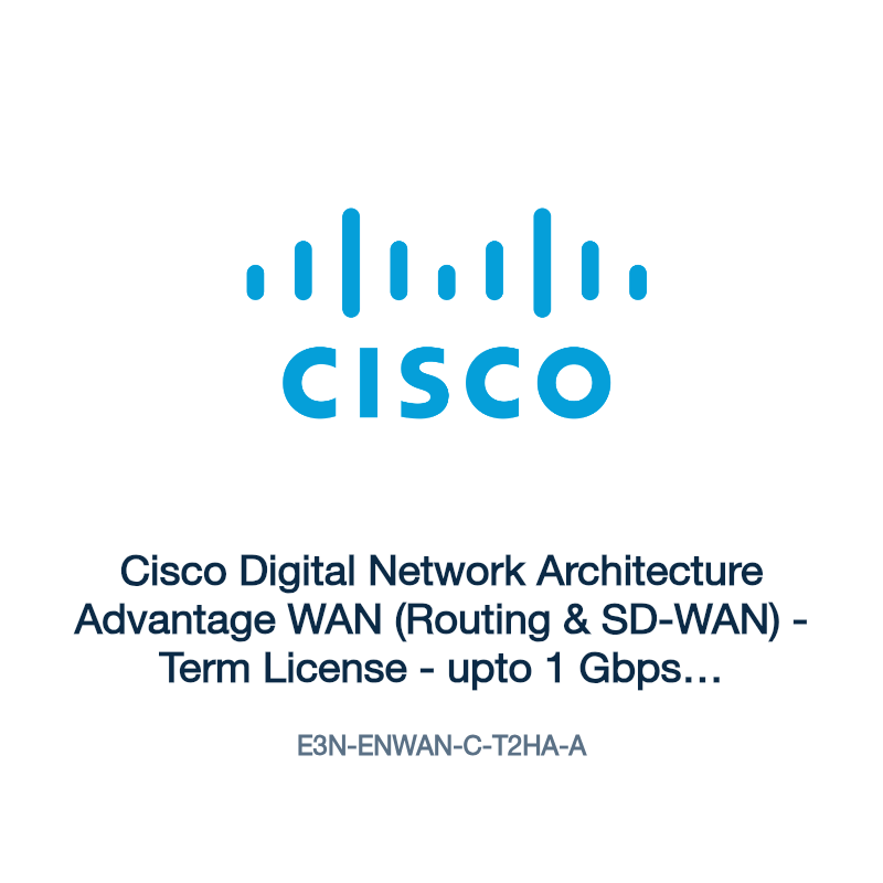 E3N-ENWAN-C-T2HA-A: Cisco Digital Network Architecture Advantage WAN (Routing & SD-WAN)