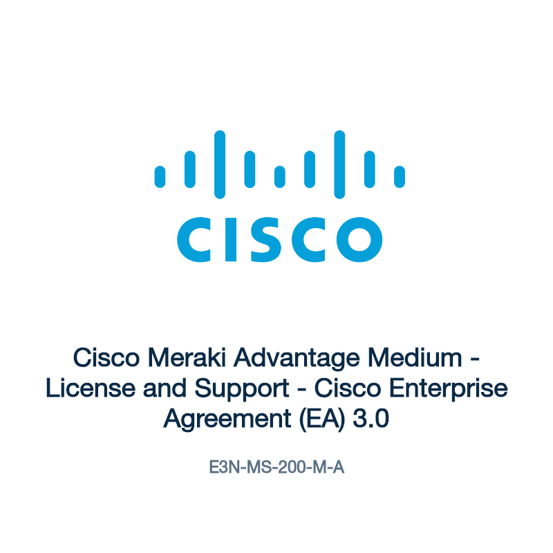 E3N-MS-200-M-A: Cisco Meraki Advantage Medium