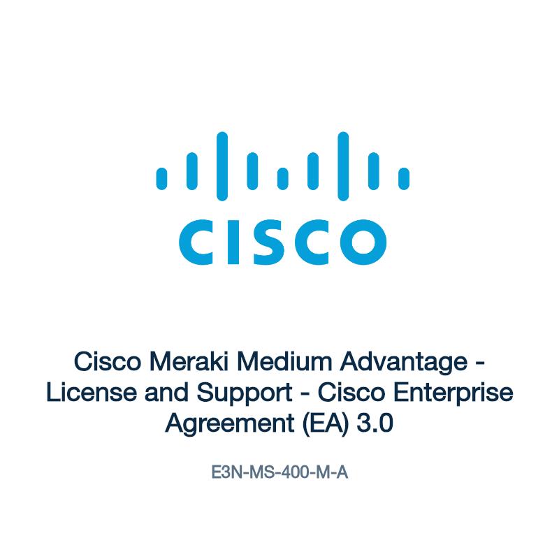 E3N-MS-400-M-A: Cisco Meraki Medium Advantage