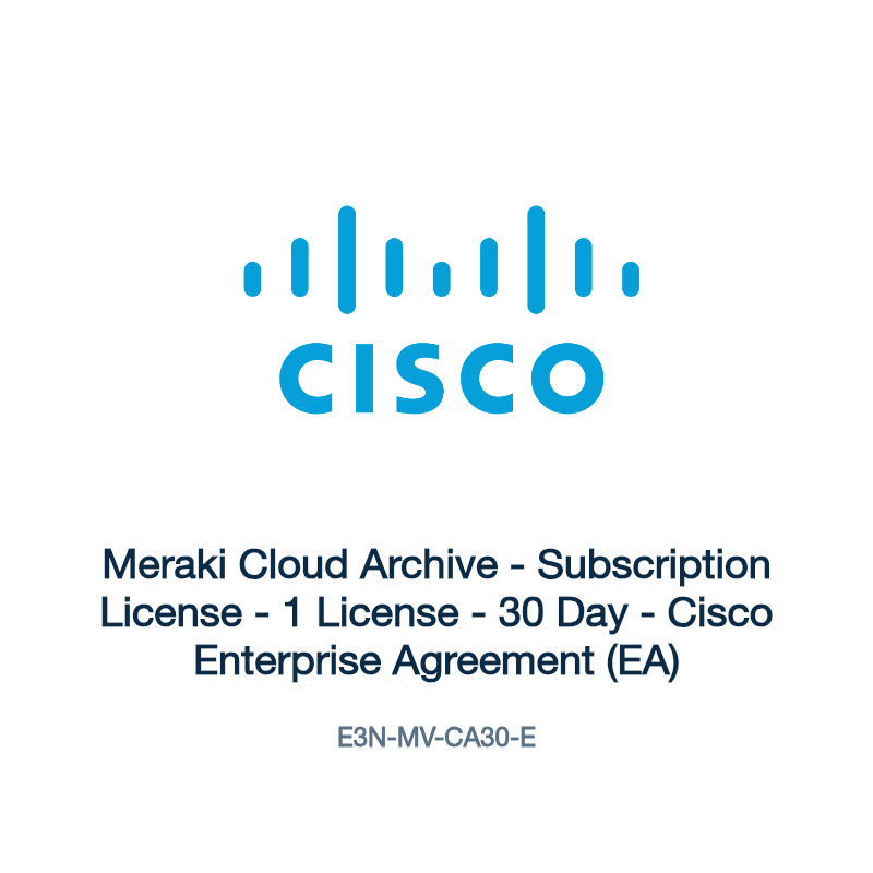 E3N-MV-CA30-E: Meraki Cloud Archive