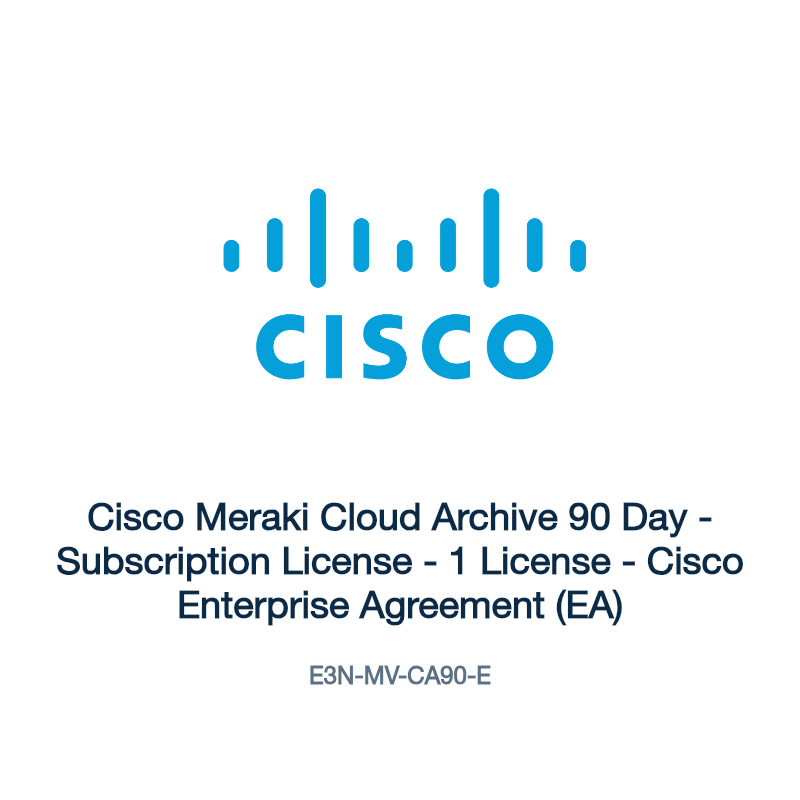 E3N-MV-CA90-E: Cisco Meraki Cloud Archive 90 Day