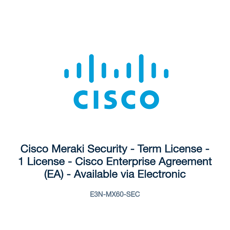 E3N-MX60-SEC: Cisco Meraki Security