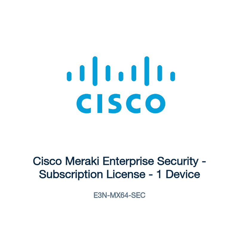 E3N-MX64-SEC: Cisco Meraki Enterprise Security