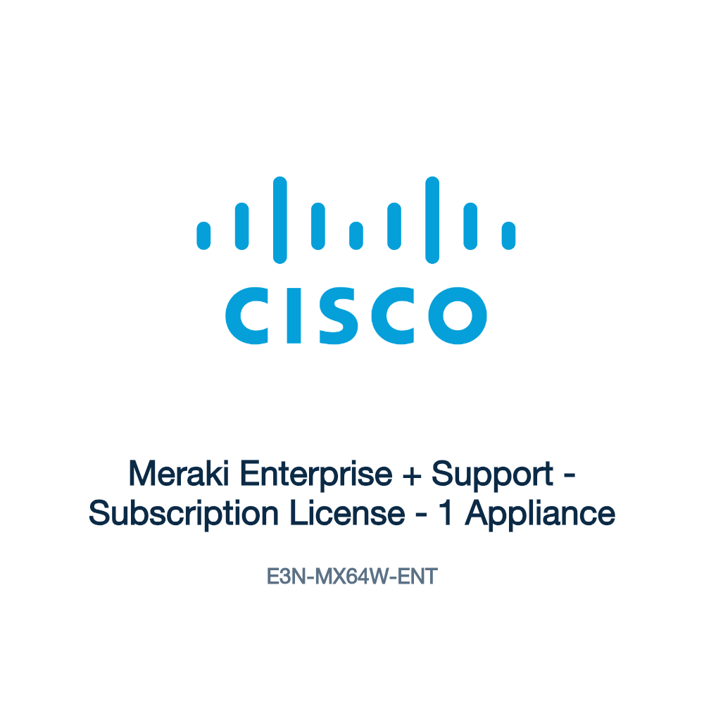 E3N-MX64W-ENT: Meraki Enterprise + Support