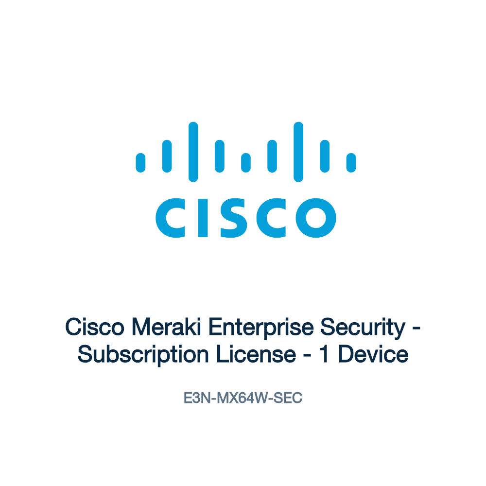 E3N-MX64W-SEC: Cisco Meraki Enterprise Security