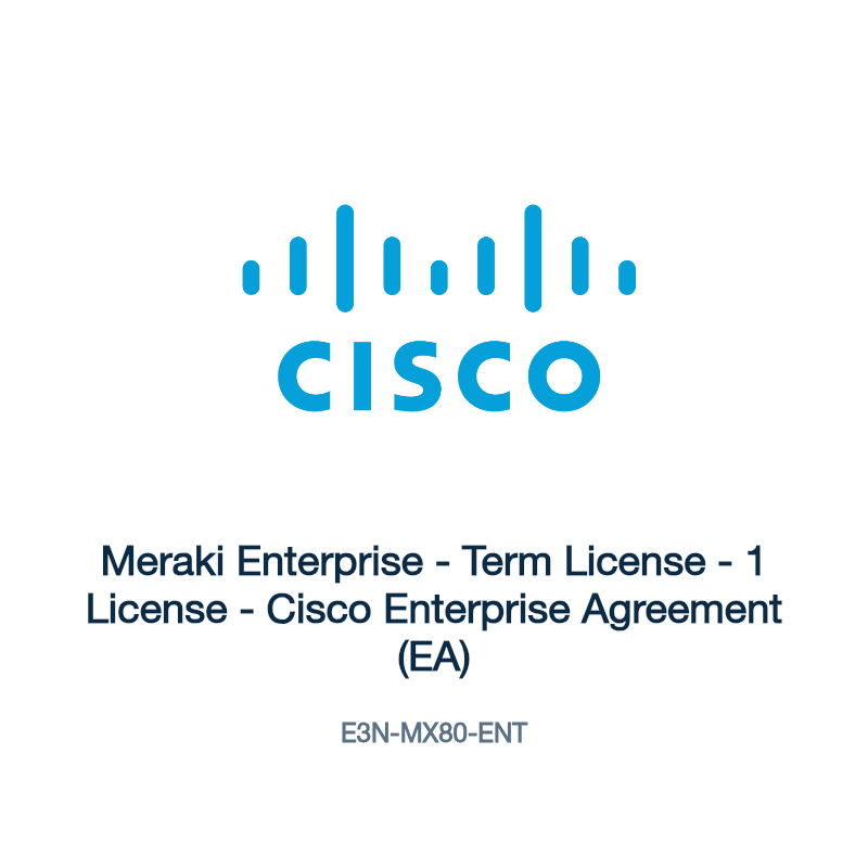 E3N-MX80-ENT: Meraki Enterprise