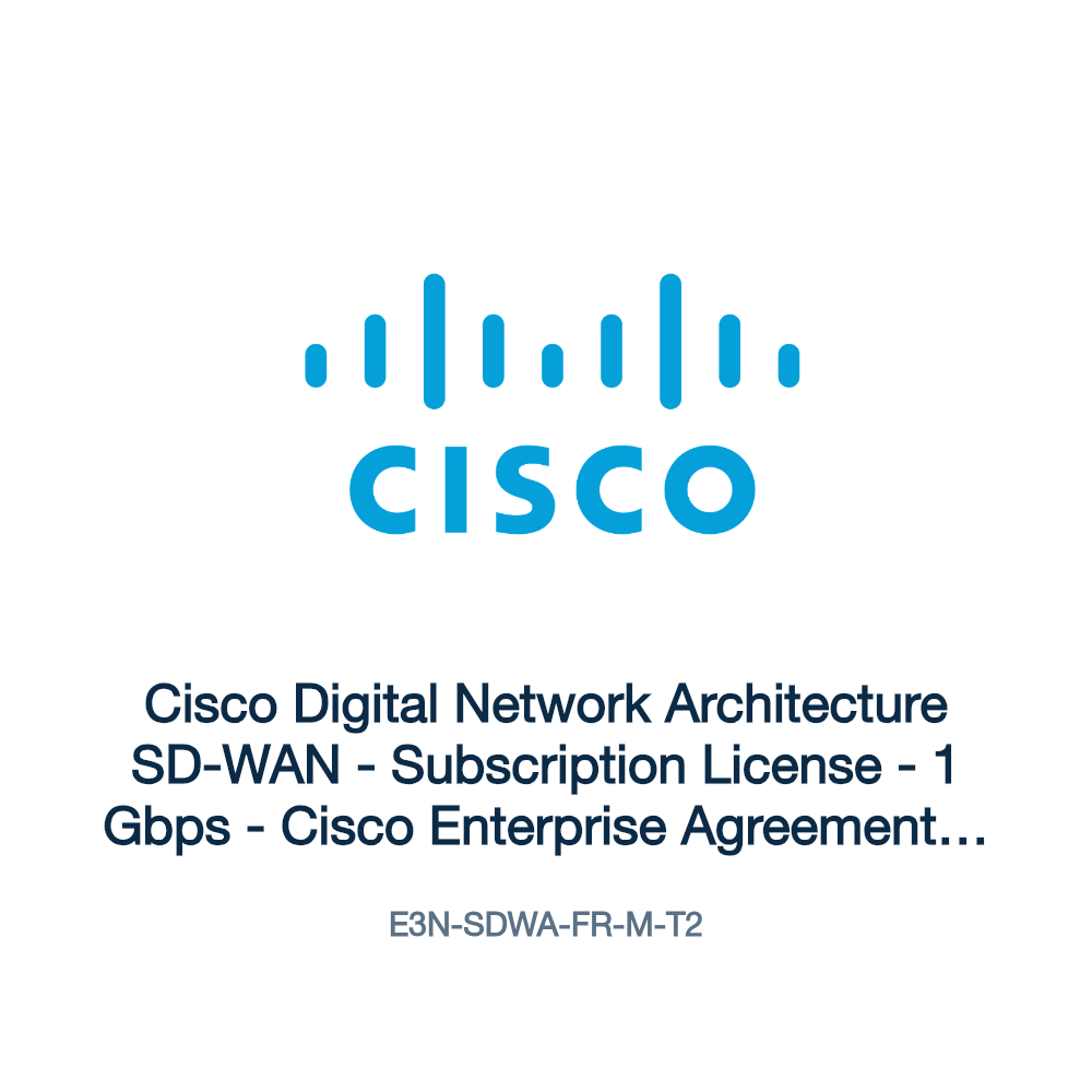 E3N-SDWA-FR-M-T2: Cisco Digital Network Architecture SD-WAN