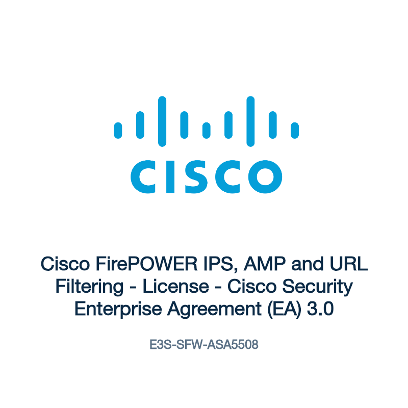 E3S-SFW-ASA5508: Cisco FirePOWER IPS, AMP and URL Filtering