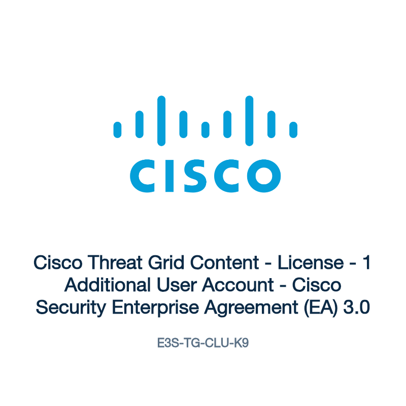 E3S-TG-CLU-K9: Cisco Threat Grid Content