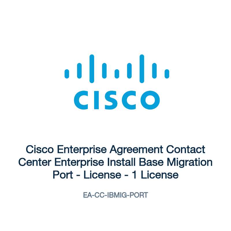 EA-CC-IBMIG-PORT: Cisco Enterprise Agreement Contact Center Enterprise Install Base