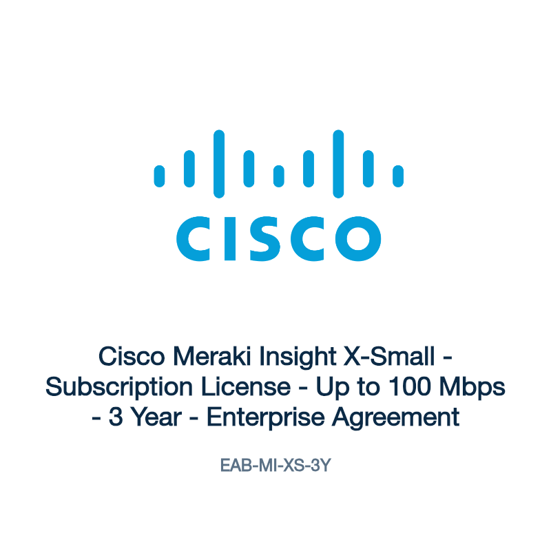 EAB-MI-XS-3Y: Cisco Meraki Insight X-Small