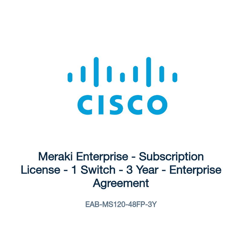 EAB-MS120-48FP-3Y: Meraki Enterprise