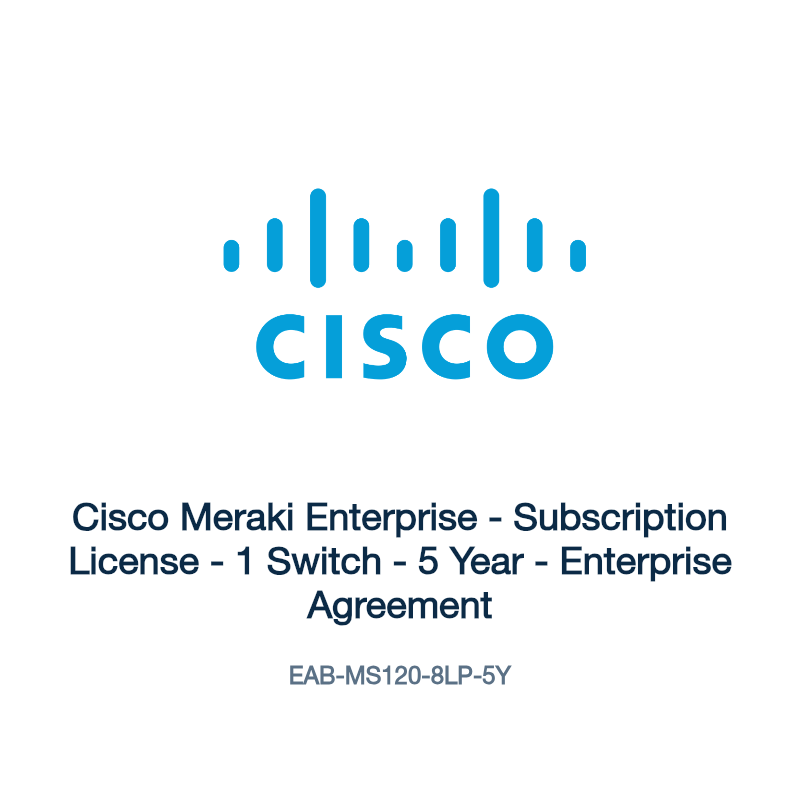 EAB-MS120-8LP-5Y: Cisco Meraki Enterprise