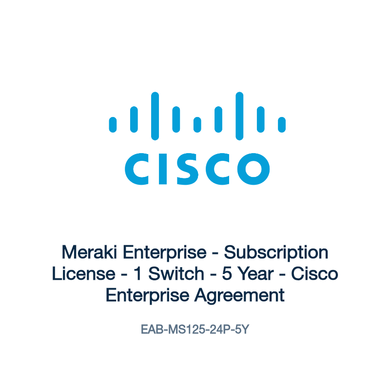 EAB-MS125-24P-5Y: Meraki Enterprise