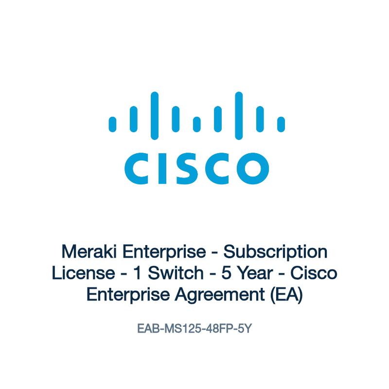 EAB-MS125-48FP-5Y: Meraki Enterprise