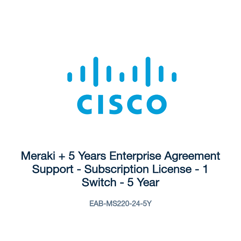 EAB-MS220-24-5Y: Meraki + 5 Years Enterprise Agreement Support