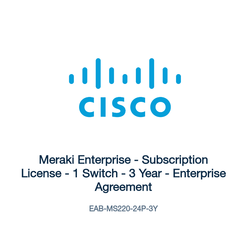 EAB-MS220-24P-3Y: Meraki Enterprise