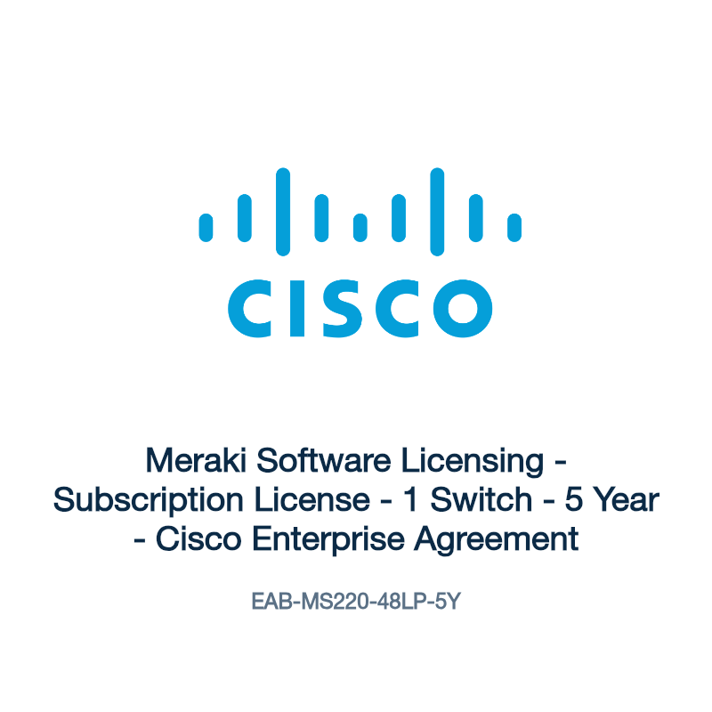 EAB-MS220-48LP-5Y: Meraki Software Licensing