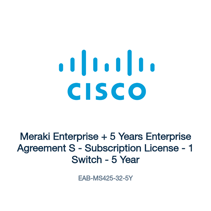 EAB-MS425-32-5Y: Meraki Enterprise + 5 Years Enterprise Agreement S