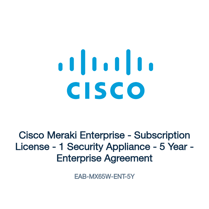 EAB-MX65W-ENT-5Y: Cisco Meraki Enterprise