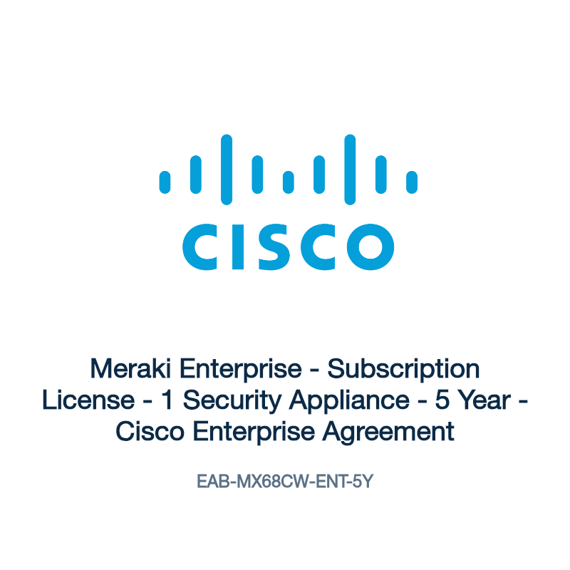 EAB-MX68CW-ENT-5Y: Meraki Enterprise