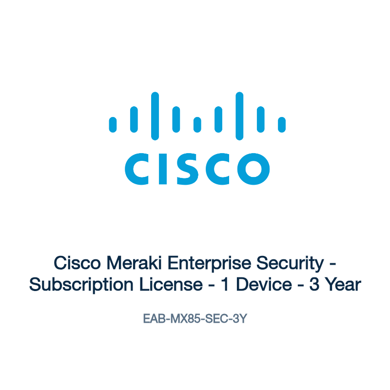 EAB-MX85-SEC-3Y: Cisco Meraki Enterprise Security