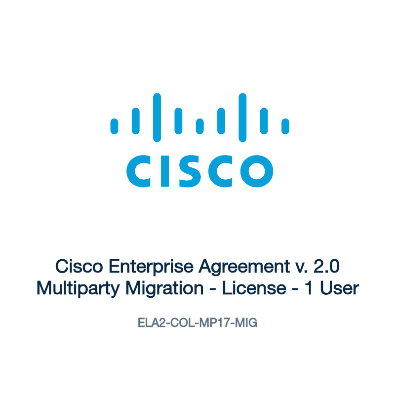 ELA2-COL-MP17-MIG: Cisco Enterprise Agreement v. 2.0 Multiparty Migration