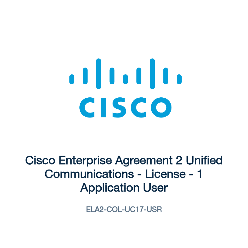 ELA2-COL-UC17-USR: Cisco Enterprise Agreement 2 Unified Communications