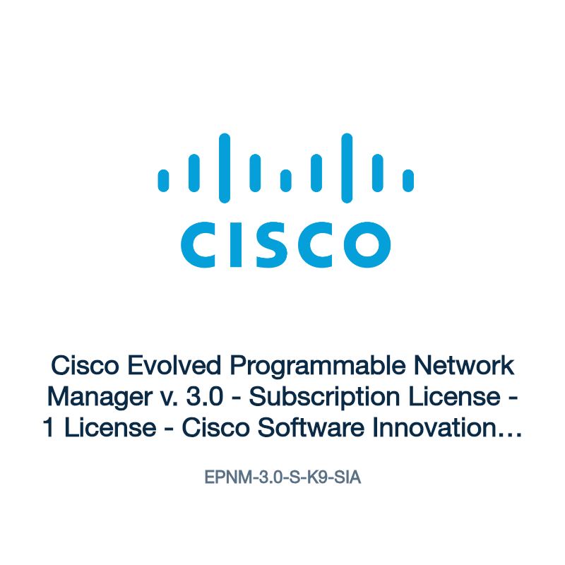 EPNM-3.0-S-K9-SIA: Cisco Evolved Programmable Network Manager v. 3.0
