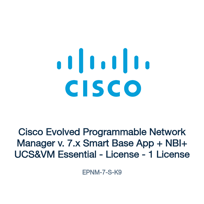 EPNM-7-S-K9: Cisco Evolved Programmable Network Manager v. 7.x Smart Base App +