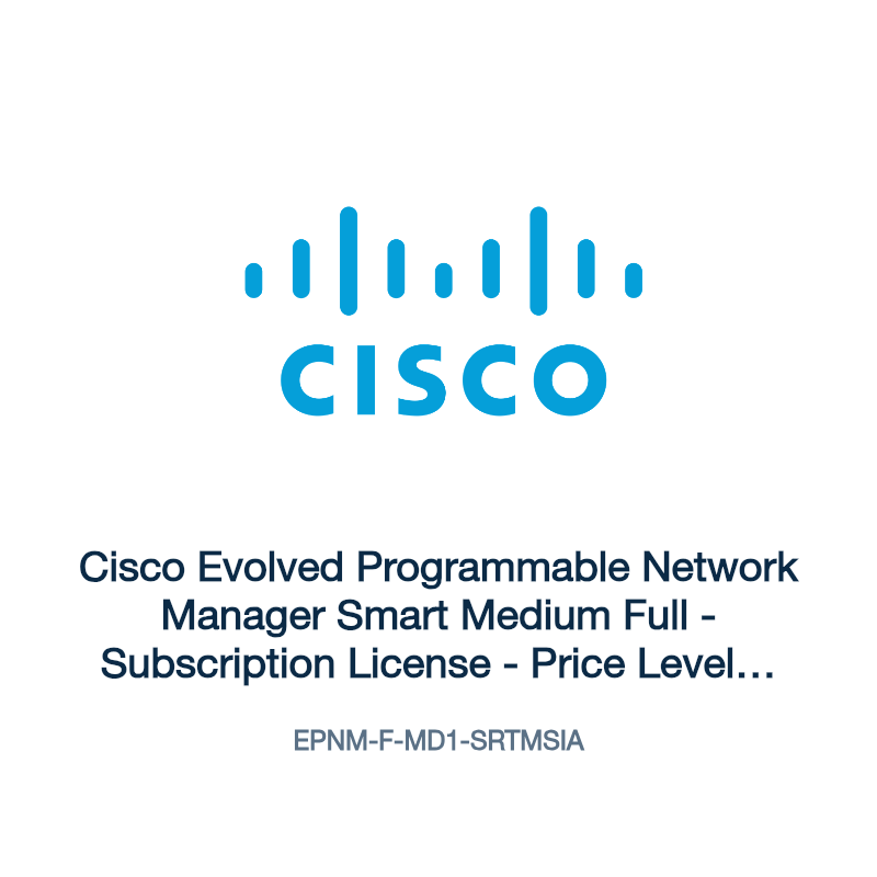 EPNM-F-MD1-SRTMSIA: Cisco Evolved Programmable Network Manager Smart Medium Full