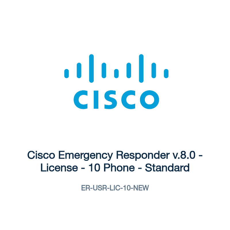 ER-USR-LIC-10-NEW: Cisco Emergency Responder v.8.0