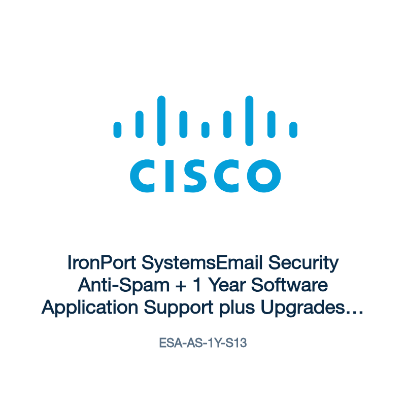 ESA-AS-1Y-S13: IronPort SystemsEmail Security Anti-Spam + 1 Year Software