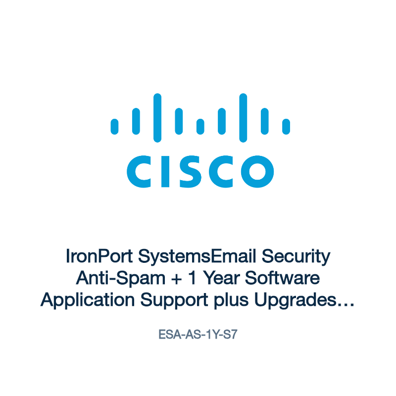 ESA-AS-1Y-S7: IronPort SystemsEmail Security Anti-Spam + 1 Year Software