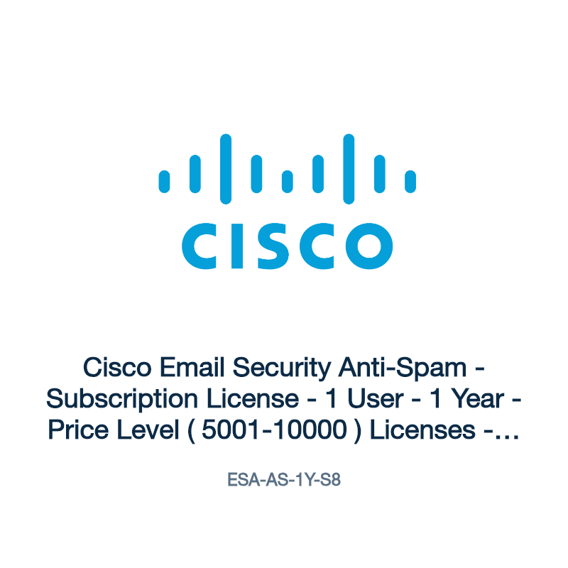 ESA-AS-1Y-S8: Cisco Email Security Anti-Spam