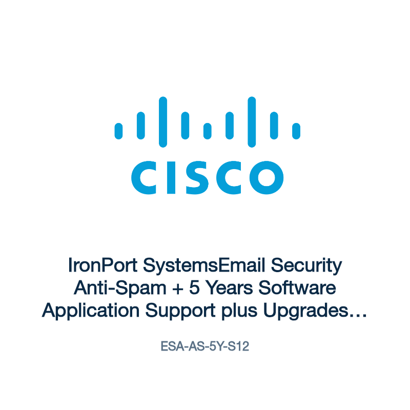 ESA-AS-5Y-S12: IronPort SystemsEmail Security Anti-Spam + 5 Years Software