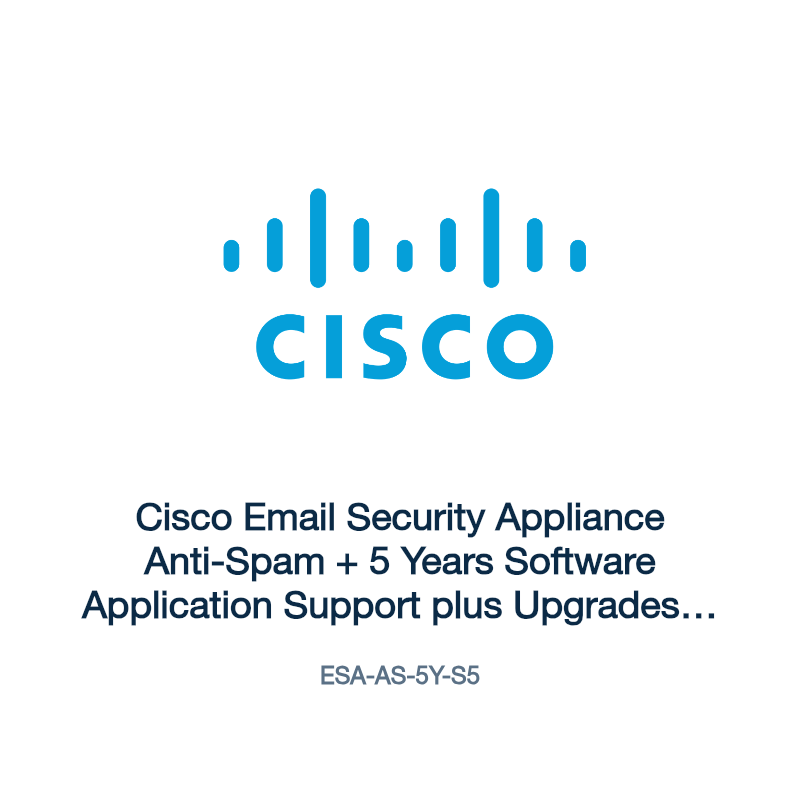ESA-AS-5Y-S5: Cisco Email Security Appliance Anti-Spam + 5 Years Software