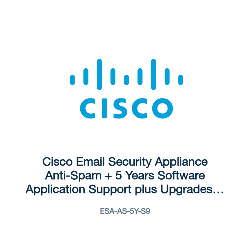 ESA-AS-5Y-S9: Cisco Email Security Appliance Anti-Spam + 5 Years Software