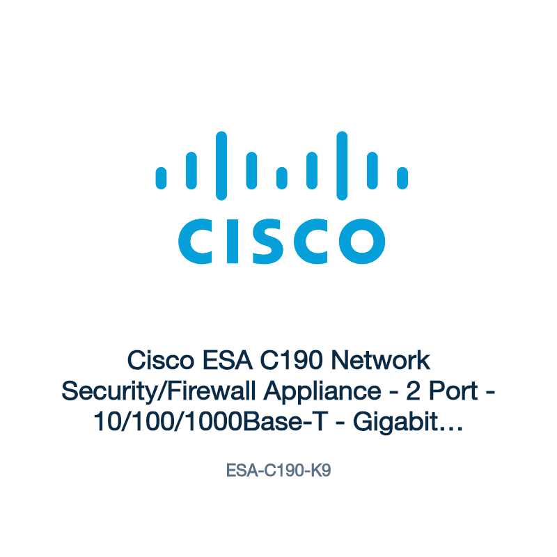 ESA-C190-K9: Cisco ESA C190 Network Security/Firewall Appliance