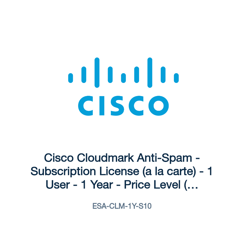 ESA-CLM-1Y-S10: Cisco Cloudmark Anti-Spam