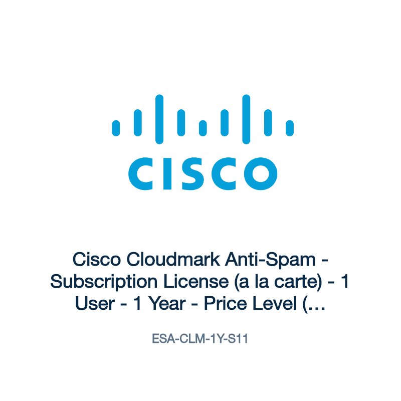 ESA-CLM-1Y-S11: Cisco Cloudmark Anti-Spam