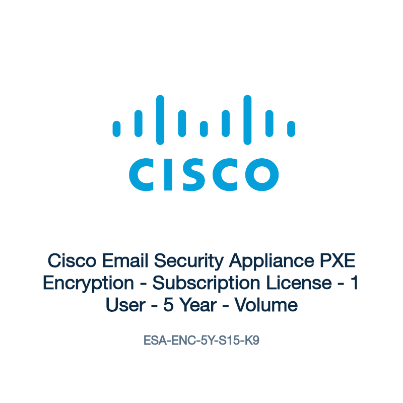 ESA-ENC-5Y-S15-K9: Cisco Email Security Appliance PXE Encryption