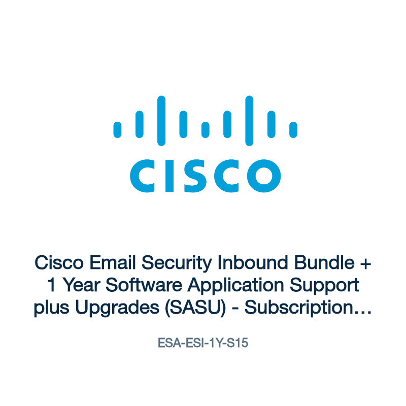 ESA-ESI-1Y-S15: Cisco Email Security Inbound Bundle + 1 Year Software Application
